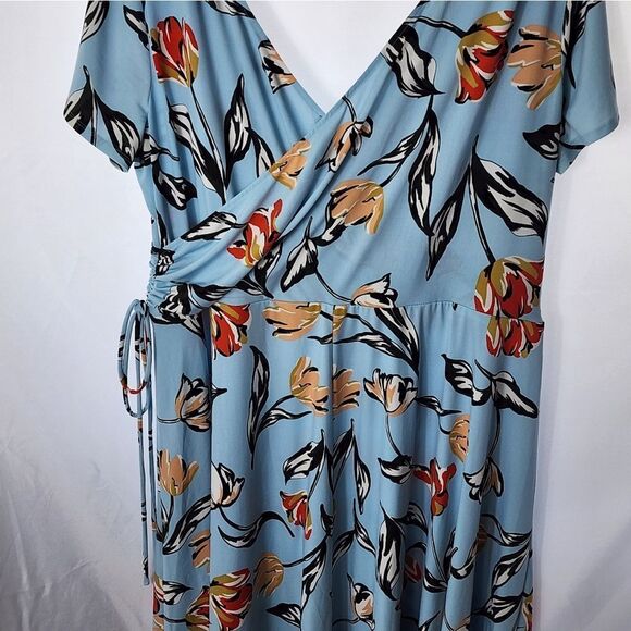 Maggy London Faux Wrap Tulip Dress Size 22 - Picture 9 of 16